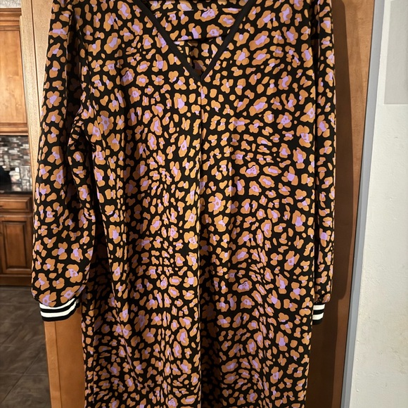 Eloquii Black and Purple Patterned Dress - Picture 7 of 8